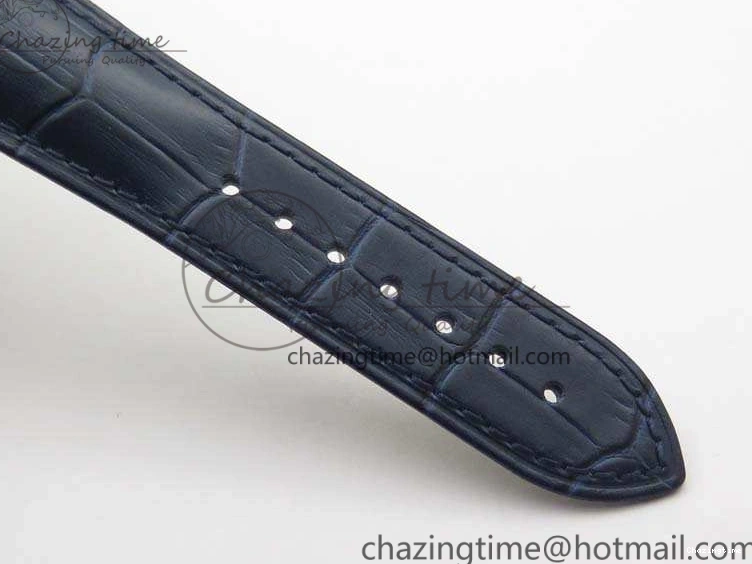 1230 QuickDry De Ville Chronograph RG OMF 1:1 Best Edition Blue Dial On Blue Leather Strap A 8107